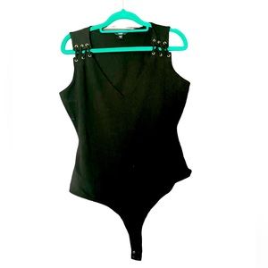 NWOT Black Guess Bodysuit size M/Sleeveless Black Bodysuit